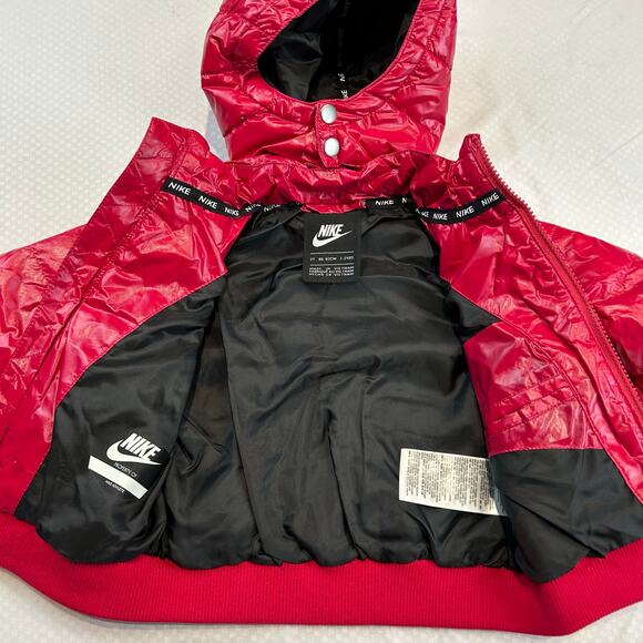 Nike Kids Polyfill Bomber Puffer Jacket 2T Hot Pink - Picture 3 of 5